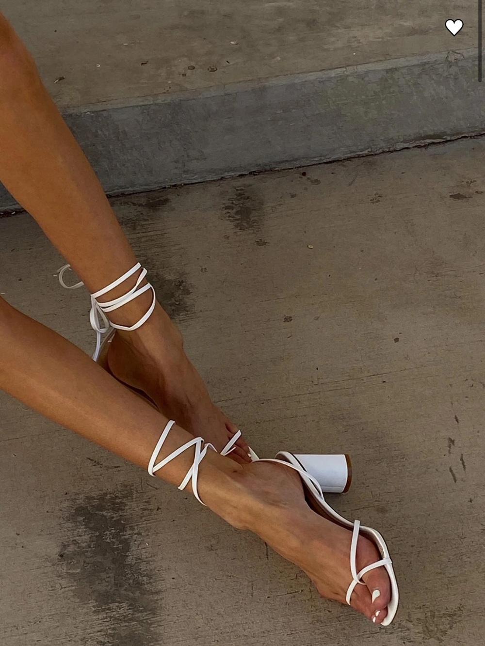 Princess Polly white Lena Strappt heels
